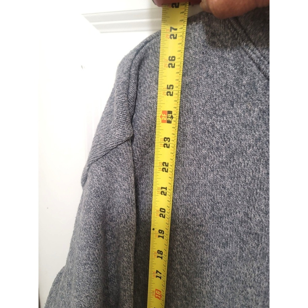 Oscar De La Renta Plus Size Men's Gray Full-Zip Jacket Sherpa Collar & Ribbed He - Picture 8 of 15